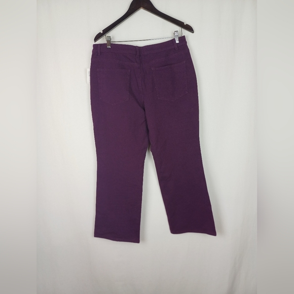NWT Quacker Factory Jeans Bootcut Dream Jeannes Burgundy Sz 14 A210151 - Picture 7 of 7